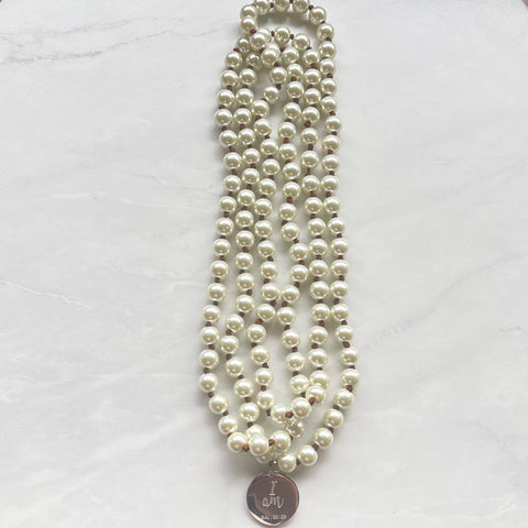 "I am" | Pearl Long Necklace