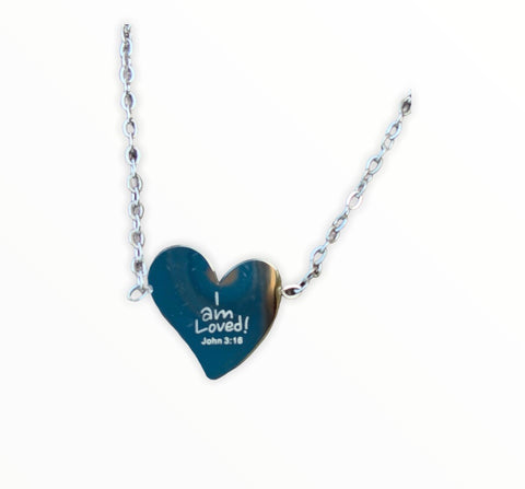 I am-Loved Silver Dainty Heart Bracelet